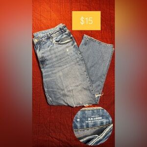 Old Navy Women's o.g loose Blue Boyfriend Jeans